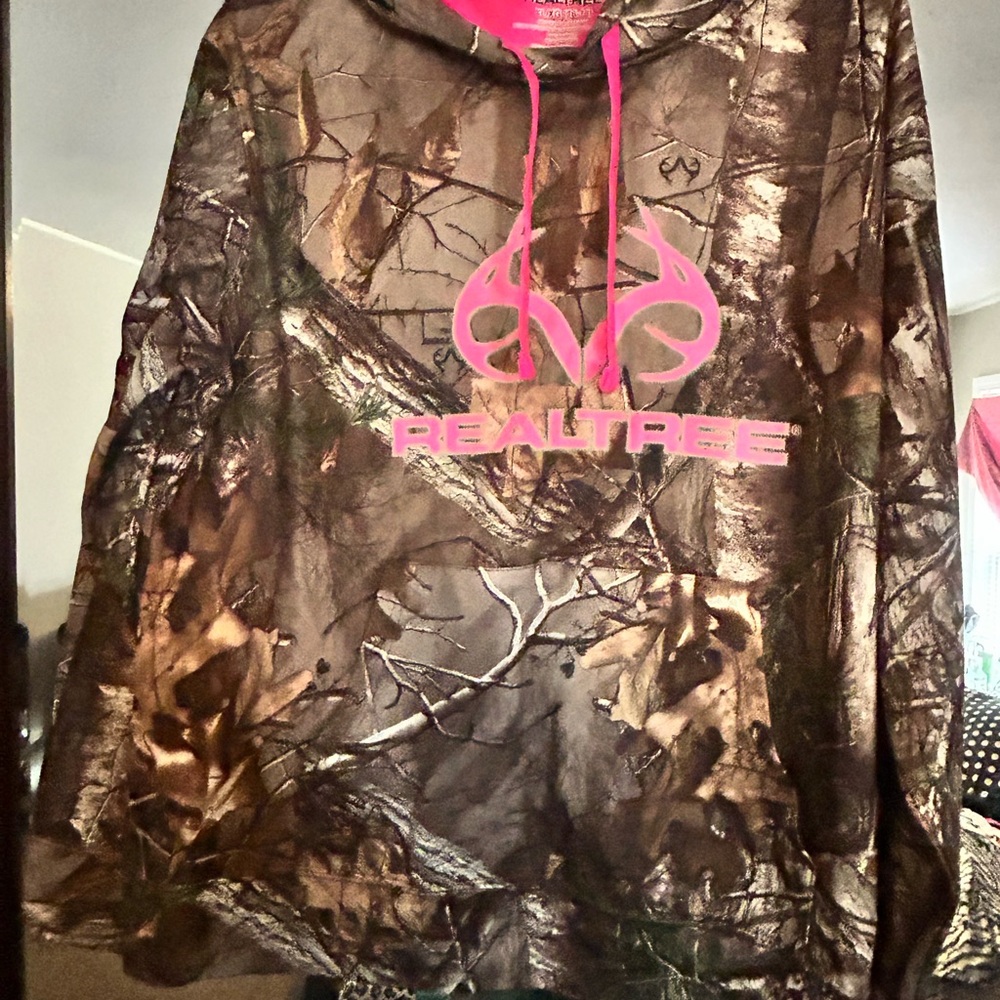 Realtree Camo Hoodie with Pink Logo